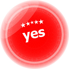 Image showing yes red rubber stamp over a white background