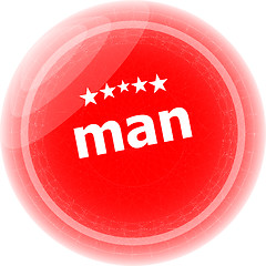 Image showing man rubber stamp over a white background