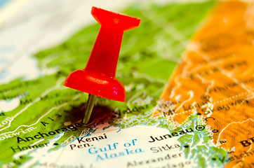 Image showing anchorage alaska city pin on the map