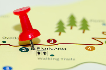 Image showing picnic area pin on the map