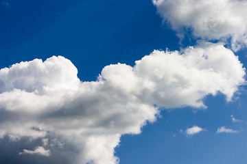 Image showing Deep blue sky with white clouds