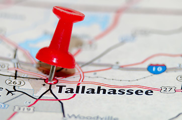 Image showing tallahassee fl city pin on the map