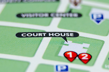 Image showing court house pin on the map