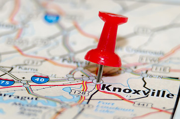 Image showing knoxville city pin on the map