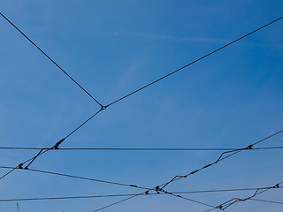 Image showing Overhead tram line