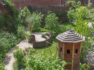 Image showing Medieval garden in Turin