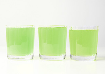 Image showing Green apple juice