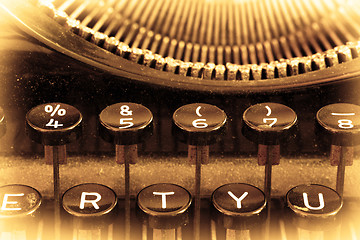 Image showing Close up of a dirty vintage typewriter