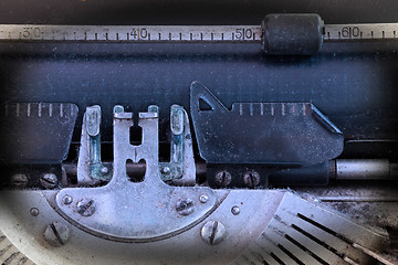 Image showing Close up of a dirty vintage typewriter