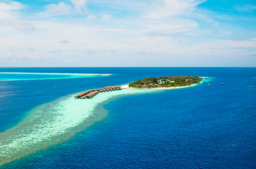 Image showing Maldives Indian Ocean - Hotel on the island