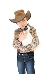 Image showing Child holding a bantam