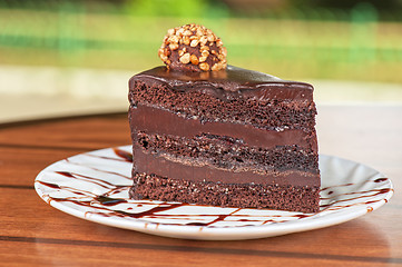 Image showing chocolate cake piece