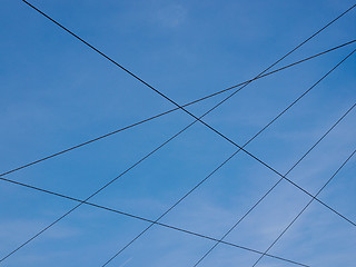 Image showing Overhead tram line