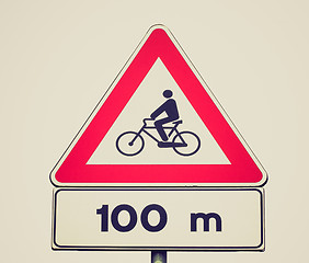 Image showing Retro look Bike sign