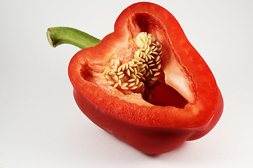 Image showing half a pod of red pepper