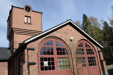 Image showing old brick building locomotive depot