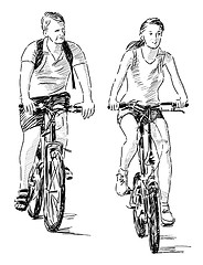 Image showing two bicyclists