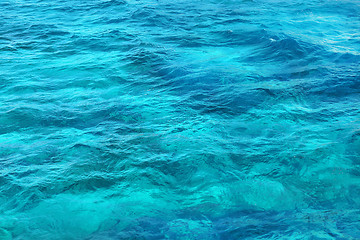 Image showing Transparent blue sea water