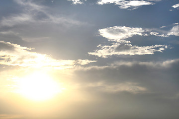 Image showing Beautiful sky with sunlight 