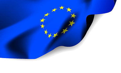 Image showing European Union waving flag