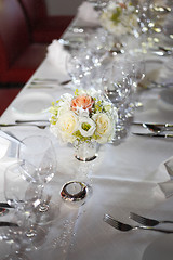 Image showing Laid wedding table 