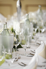 Image showing Laid wedding table 