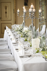 Image showing Laid wedding table 