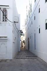 Image showing Narrow alley in Assila, Morocco