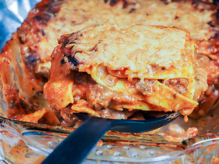 Image showing Fresh lasagna