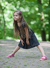 Image showing Little girl dancing
