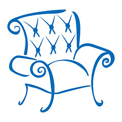 Image showing Blue armchair