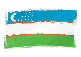 Image showing Grunge Uzbekistan flag