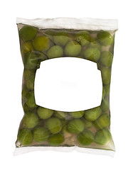 Image showing olives in plastic box surface