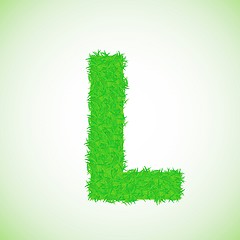 Image showing grass letter L