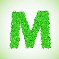 Image showing grass letter M