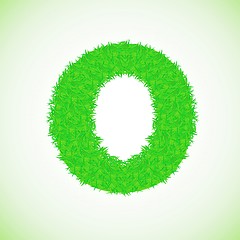 Image showing grass letter O