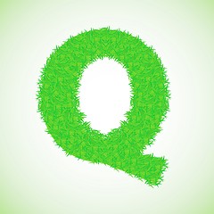 Image showing grass letter Q