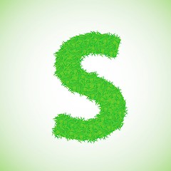 Image showing grass letter S