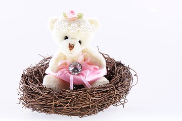 Image showing Nest with a Teddy Bear