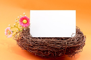 Image showing Nest with a blank card