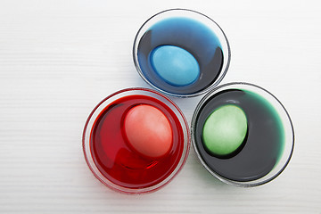 Image showing Colored easter eggs