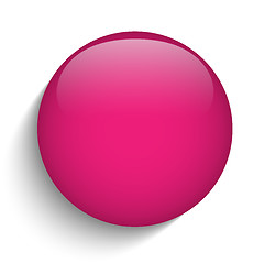 Image showing Pink Glass Circle Button Icon