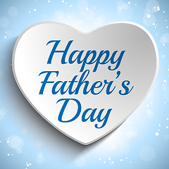 Image showing Happy Fathers Day Blue Heart Background