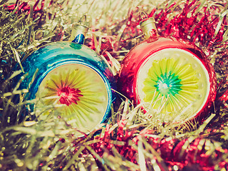 Image showing Retro look Baubles