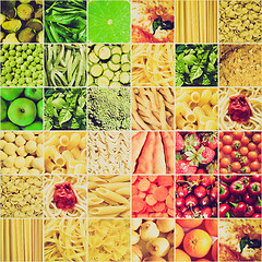 Image showing Retro look Food collage