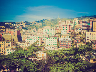 Image showing Retro look View of Genoa Italy