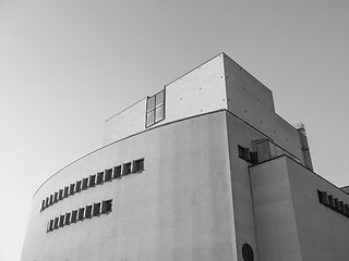 Image showing Black and white Teatro degli Arcimboldi Milan Bicocca