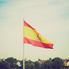 Image showing Retro look Flag of Spain