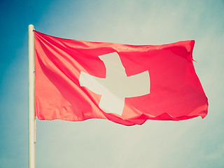 Image showing Retro look Flag of Switzerland