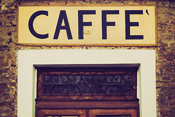 Image showing Retro look Caffe sign